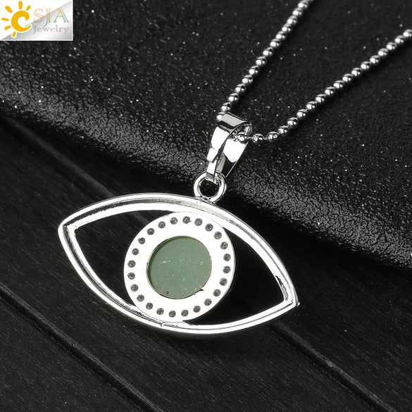 Unisex Minimalist Stone Necklace With Crystal Pendant Electroplated Ball Chain Clavicle Necklace