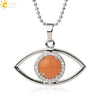 Unisex Minimalist Stone Necklace With Crystal Pendant Electroplated Ball Chain Clavicle Necklace