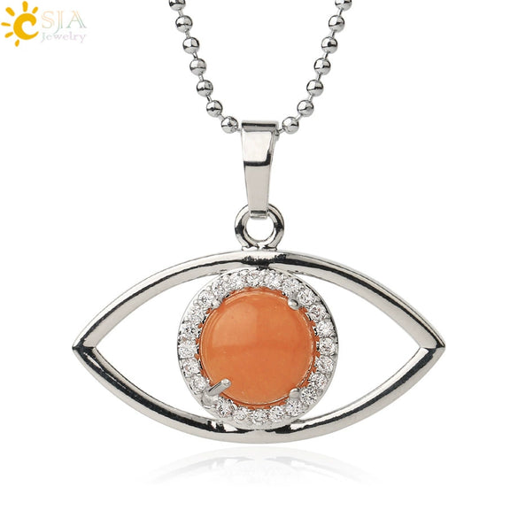 Unisex Minimalist Stone Necklace With Crystal Pendant Electroplated Ball Chain Clavicle Necklace