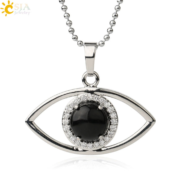 Unisex Minimalist Stone Necklace With Crystal Pendant Electroplated Ball Chain Clavicle Necklace