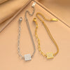 Unisex Modern Minimalist Geometric Abacus Titanium Steel Multi Layer Bracelet With Real Gold Vacuum Plating