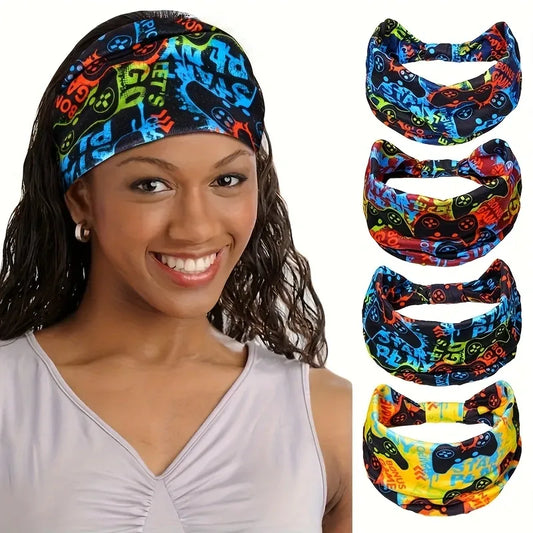 Unisex Modern Style Classic Style Digital Printing Stripe Rayon Knit Hair Band