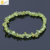 Unisex Natural Peridot Semi Precious Stone Gravel Bracelet With Personality Style Energy Stone Jewelry