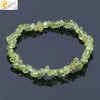 Unisex Natural Peridot Semi Precious Stone Gravel Bracelet With Personality Style Energy Stone Jewelry