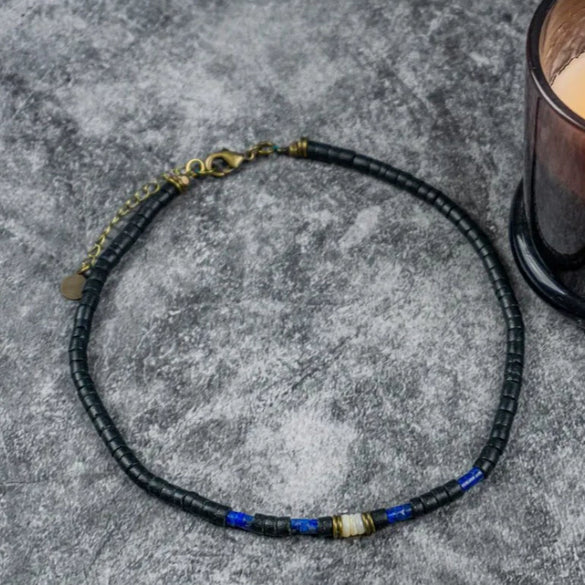 Unisex Natural Shell And Wood Beads Handmade Geometric Style Necklace