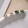Unisex Nonpiercing Punk Gothic Style Frog Alloy Electroplated Earrings