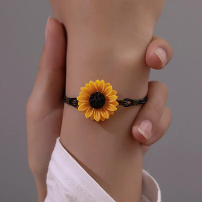 Pastoral Sunflower Alloy Bracelets