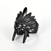 Unisex Personality Gold Plated Stainless Steel Skull Ring