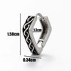 Unisex Piercing Earrings Stainless Steel Cast Rose Skull Snake With Flowers And Polishing Style