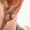 Unisex Piercing Titanium Steel Casting And Polishing Key Scissors Ear Studs