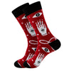 Unisex Retro Geometric Letter Astronaut Cotton Crew Socks A Pair