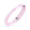 Unisex Rose Quartz Tiger Eye And Green Aventurine Stone Bracelet With Polished Finish And Distinctive Personality Style