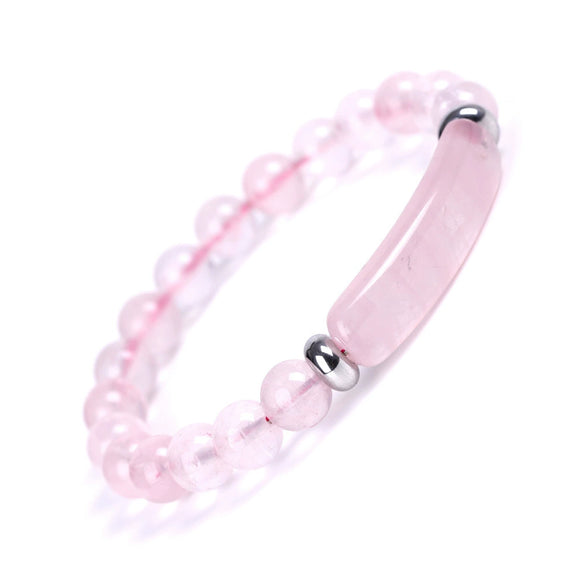 Unisex Rose Quartz Tiger Eye And Green Aventurine Stone Bracelet With Polished Finish And Distinctive Personality Style