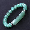 Unisex Rose Quartz Tiger Eye And Green Aventurine Stone Bracelet With Polished Finish And Distinctive Personality Style
