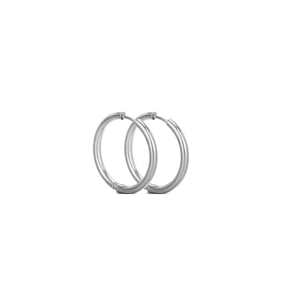 Unisex Round Stainless Steel Electroplated Fashion Earrings