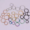 Unisex Round Stainless Steel Electroplated Geometric Hip Hop Fashionable Piercing Earrings