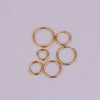 Unisex Round Stainless Steel Electroplated Geometric Hip Hop Fashionable Piercing Earrings