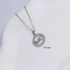 Unisex Simple Fashion Necklace Copper Electroplating Mixed Gemstone Setting O Word Chain Pendant Jewelry
