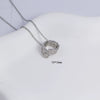 Unisex Simple Fashion Necklace Copper Electroplating Mixed Gemstone Setting O Word Chain Pendant Jewelry