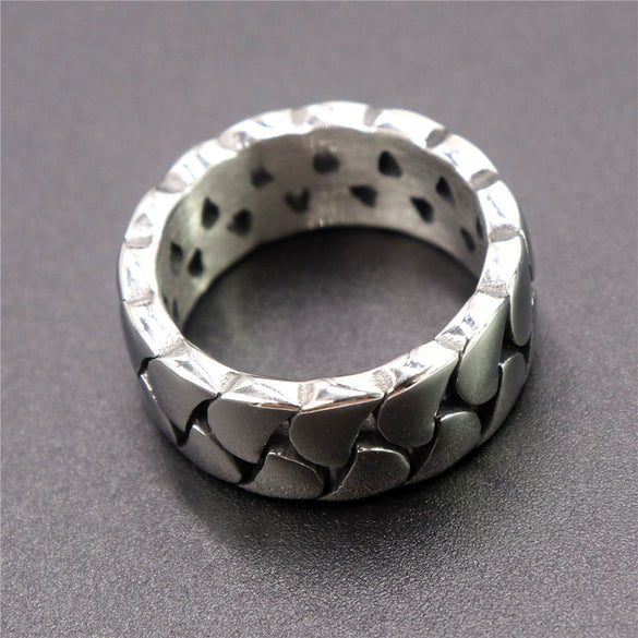 Unisex Simple Fashion Stainless Steel Woven Ring With Seiko Craftsmanship Personality Style Jewelry