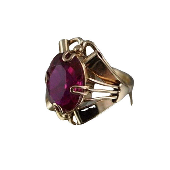 Unisex Simple Geometric Red Zircon Metal Fashion Jewelry With Electroplated Finish And Modern Styling