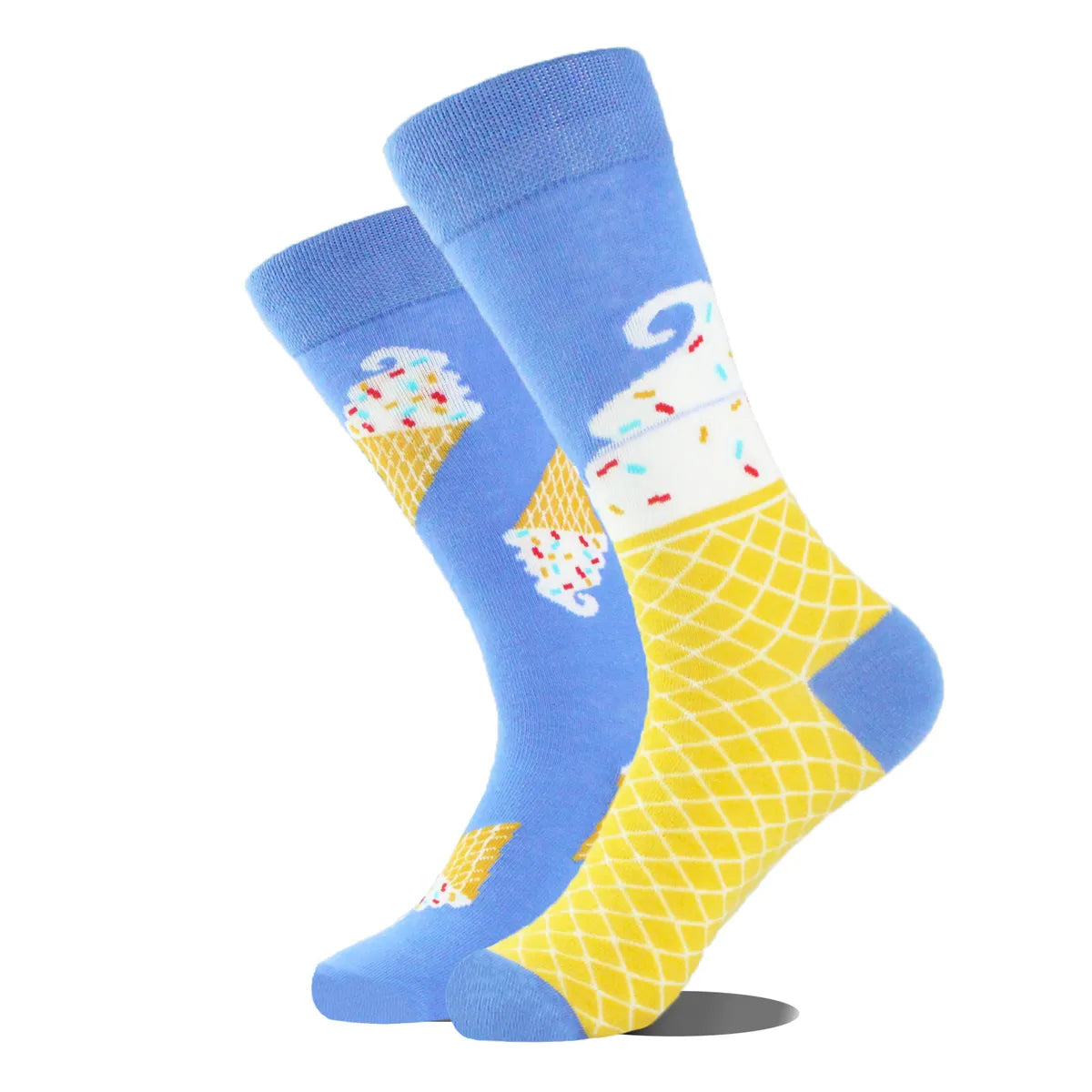 Unisex Simple Style Cat Watermelon Cotton Crew Socks A Pair