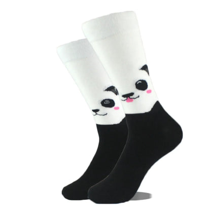 Unisex Simple Style Cat Watermelon Cotton Crew Socks A Pair