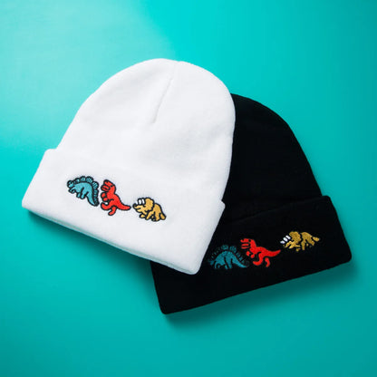 Unisex Simple Style Dinosaur Embroidery Eaveless Wool Cap