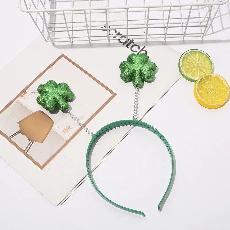 Unisex Simple Style Four Leaf Clover Ball Plastic Handmade Hair Band