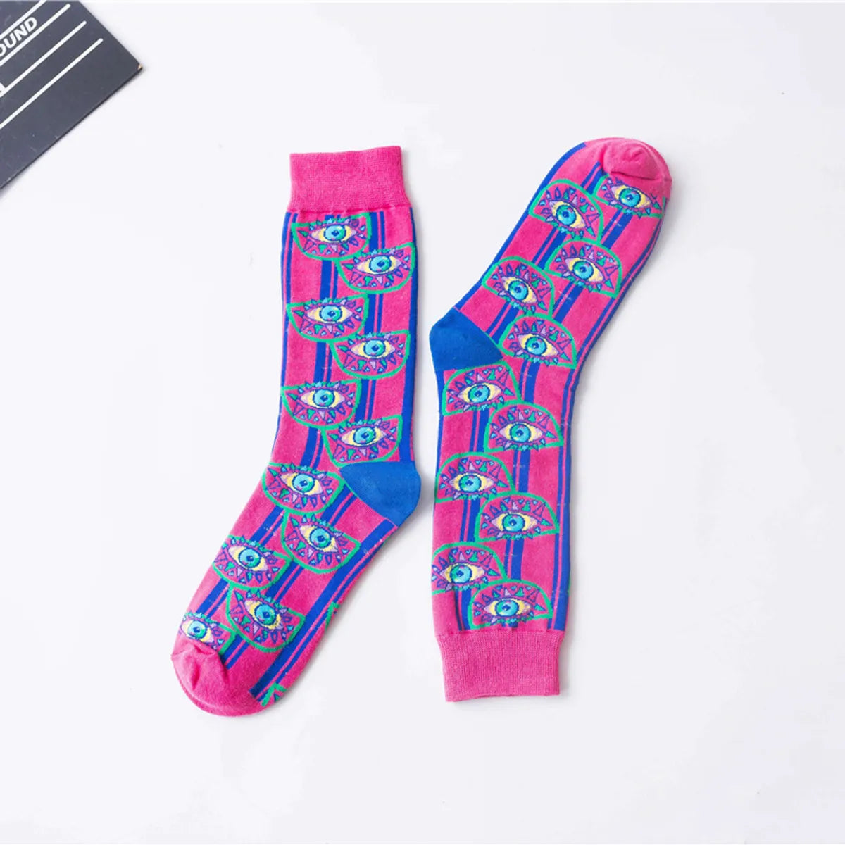 Unisex Simple Style Multicolor Cotton Crew Socks A Pair