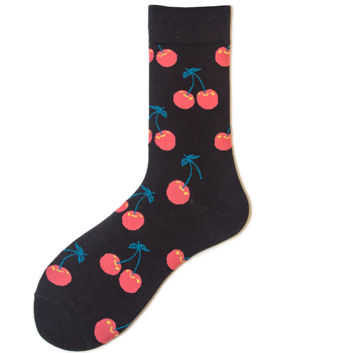 Unisex Simple Style Oil Painting Cotton Crew Socks A Pair