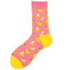 Unisex Simple Style Oil Painting Cotton Crew Socks A Pair