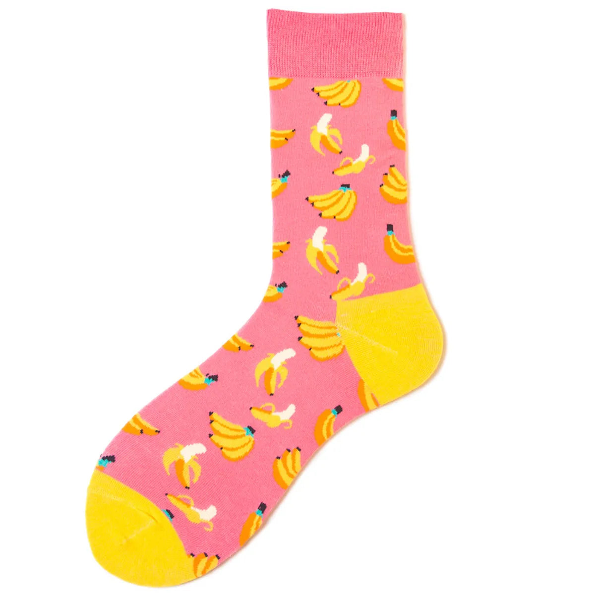 Unisex Simple Style Oil Painting Cotton Crew Socks A Pair