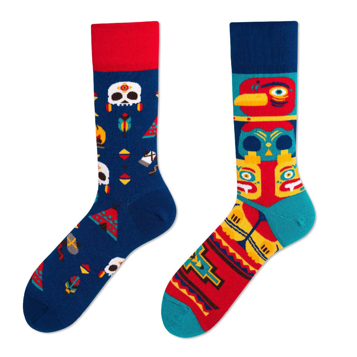 Unisex Simple Style Rabbit Skull Cotton Crew Socks A Pair