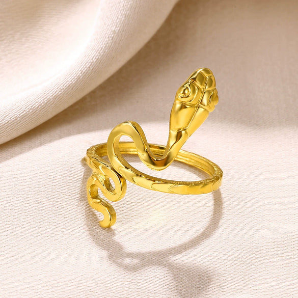 Unisex Snake Four Awn Star Leaf Shape Ring Electroplated With Crown Heart Shape Letters Numbers Text Pattern