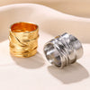 Unisex Snake Four Awn Star Leaf Shape Ring Electroplated With Crown Heart Shape Letters Numbers Text Pattern