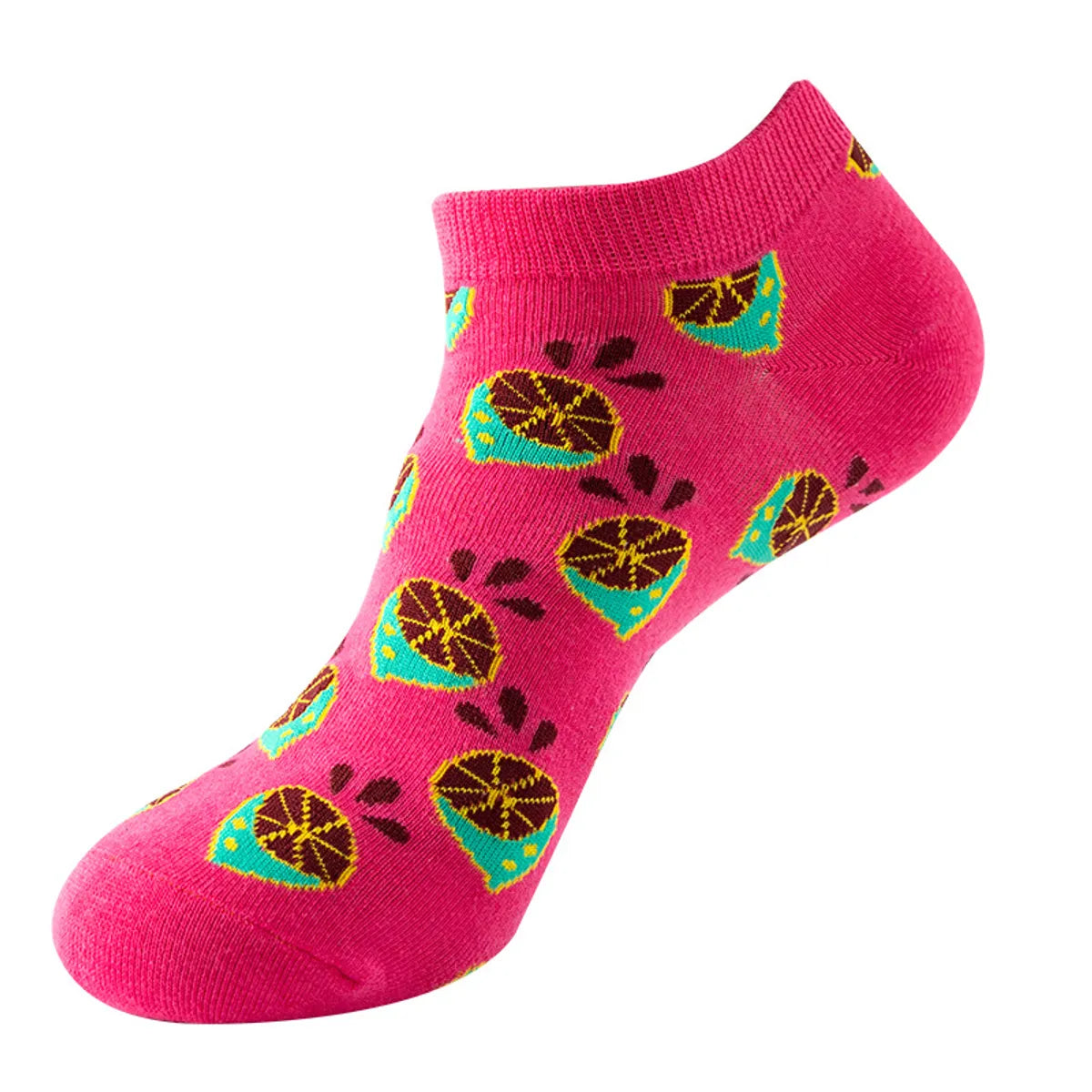 Unisex Sports Cartoon Fruit Cotton Jacquard Ankle Socks 1 Set