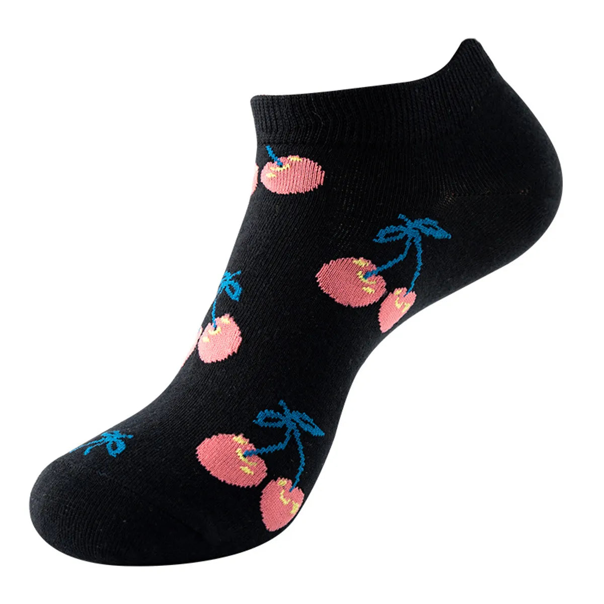 Unisex Sports Cartoon Fruit Cotton Jacquard Ankle Socks 1 Set