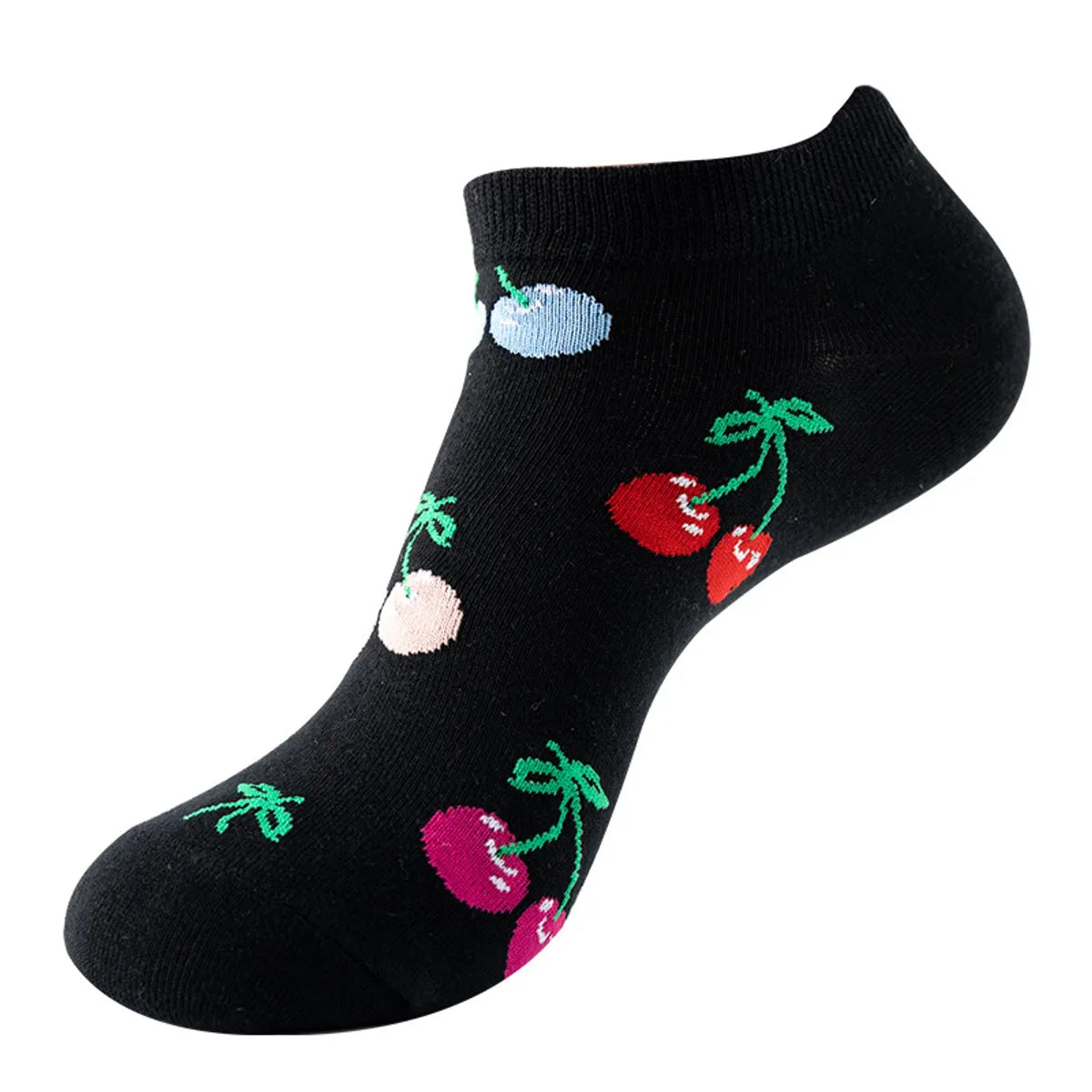 Unisex Sports Cartoon Fruit Cotton Jacquard Ankle Socks 1 Set