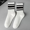 Unisex Sports Stripe Cotton Crew Socks A Pair