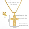 Unisex 316L Stainless Steel And Silver Necklace With Geometric Cross Pendant And Square Pearl Chain Electroplated Retro Hip Hop Style
