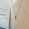 Unisex Stainless Steel Cross And Star Pendant Collarbone Necklace With Irregular Geometric Design And Enhanced Color Retention Finish