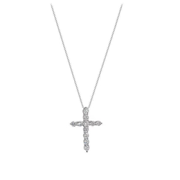 Unisex Stainless Steel Cross And Star Pendant Collarbone Necklace With Irregular Geometric Design And Enhanced Color Retention Finish