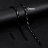Unisex Stainless Steel Geometric Bamboo Chain Necklace With Electroplating Treatment
