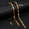 Unisex Stainless Steel Geometric Bamboo Chain Necklace With Electroplating Treatment