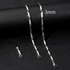 Unisex Stainless Steel Geometric Bamboo Chain Necklace With Electroplating Treatment