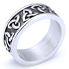Unisex Stainless Steel Geometric Fashion Ring With Electroplated Finish For Men And Women