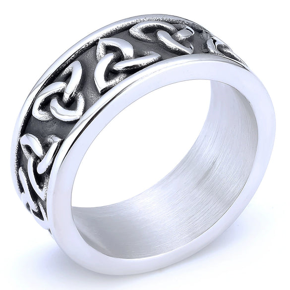 Unisex Stainless Steel Geometric Fashion Ring With Electroplated Finish For Men And Women