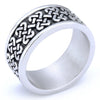 Unisex Stainless Steel Geometric Fashion Ring With Electroplated Finish For Men And Women