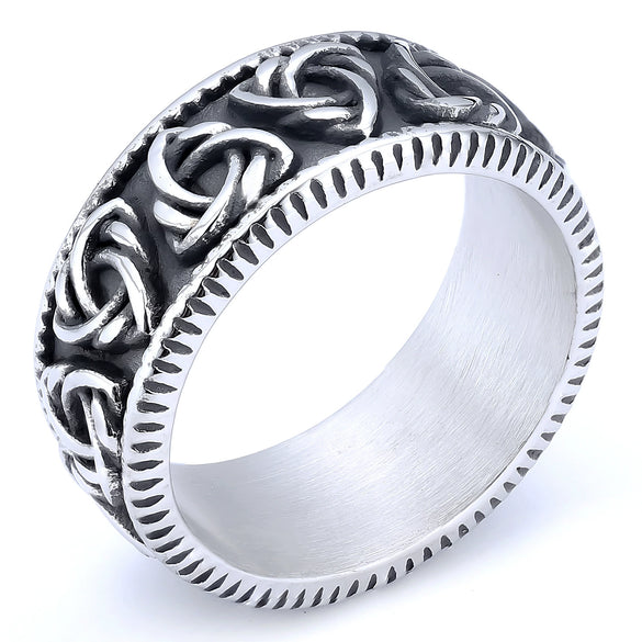 Unisex Stainless Steel Geometric Fashion Ring With Electroplated Finish For Men And Women